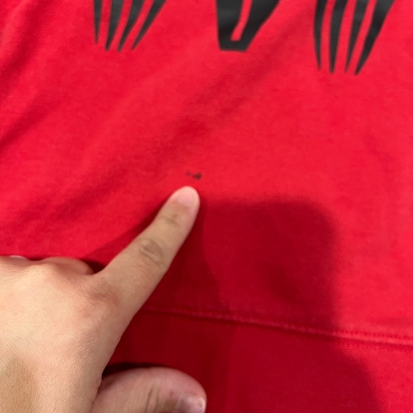 Jordan Jump Man Kids Red and Gray Hoodie - Picture 2 of 5